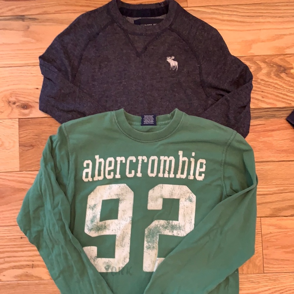 Two long sleeve Abercrombie and Fitch T-shirts